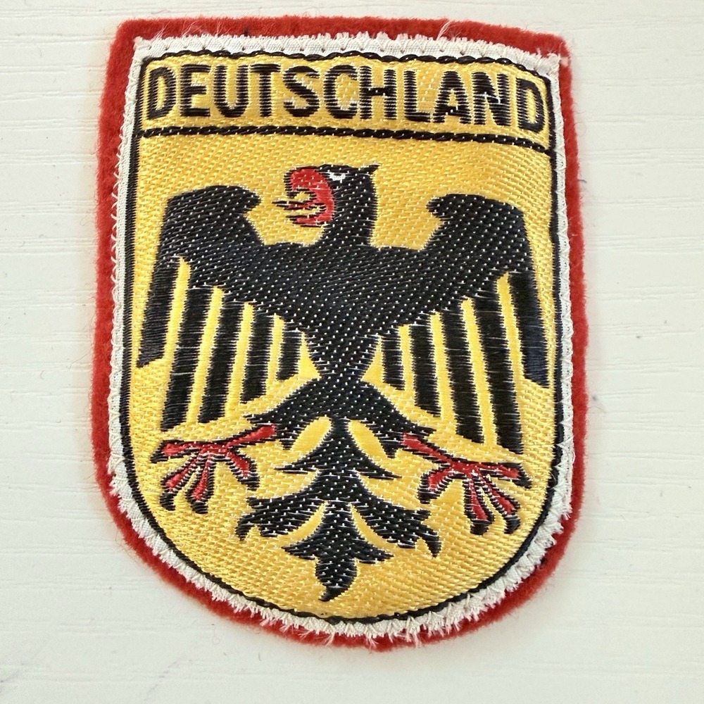 Vintage Deutschland Germany Patch Felt Travel Souvenir Federal Eagle Bundesadler